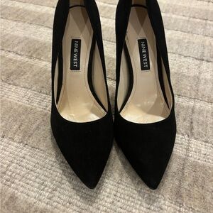 Nine West Black Suede Heels